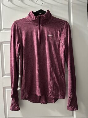 Nike Women's Heathered Berry Half-Zip Turtleneck Pullover